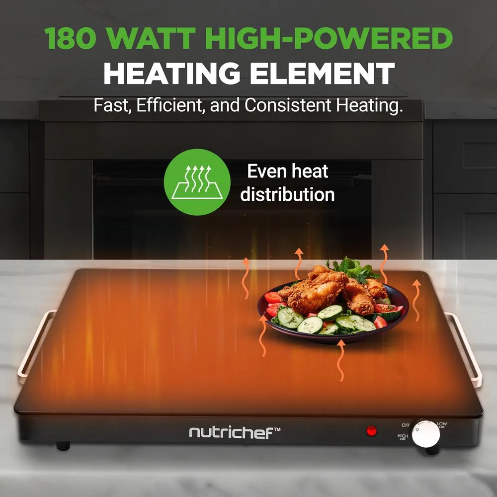 Nutrichef plateau chauffant verre 180 W réglable