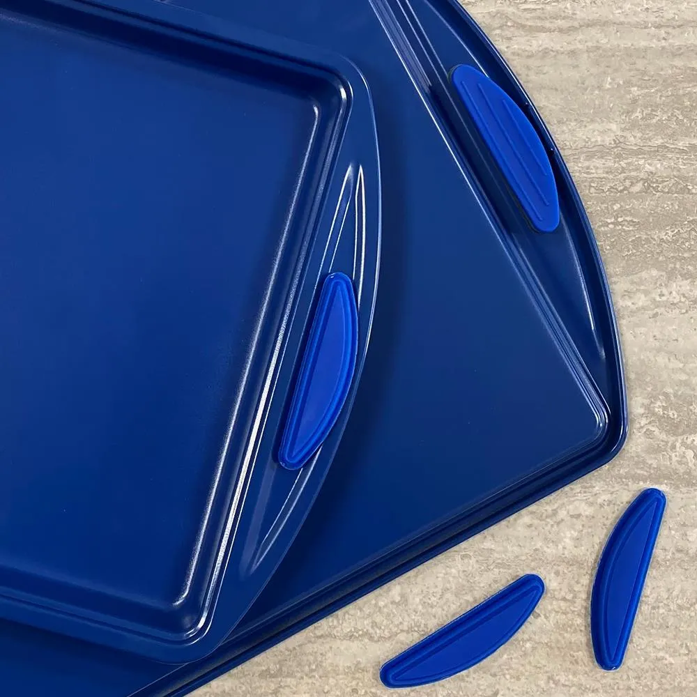 Nutrichef poignées silicone bleues lot 6 maniques