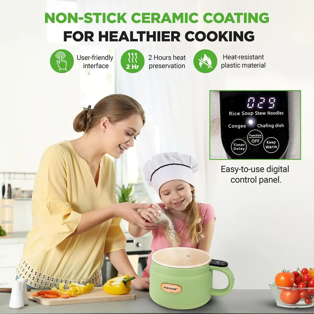 Nutrichef NC12BGREEN cuiseur à riz vert 1,6 L