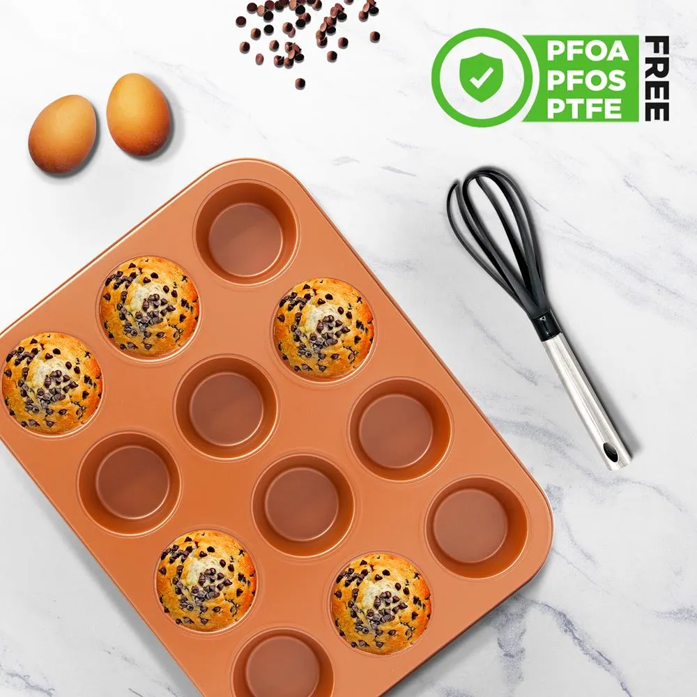 Nutrichef NCBSCC54 moule à muffins 12 tasses acier