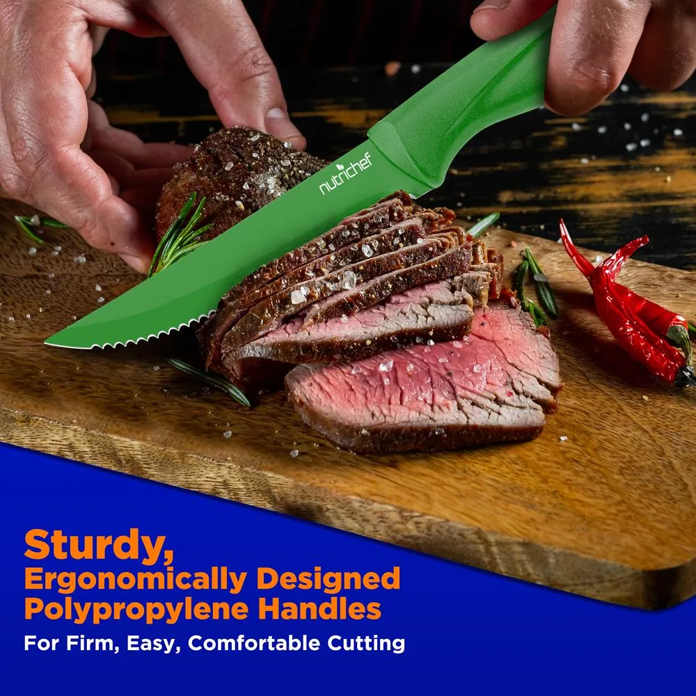Nutrichef Set 8 couteaux steak inox antiadhésif
