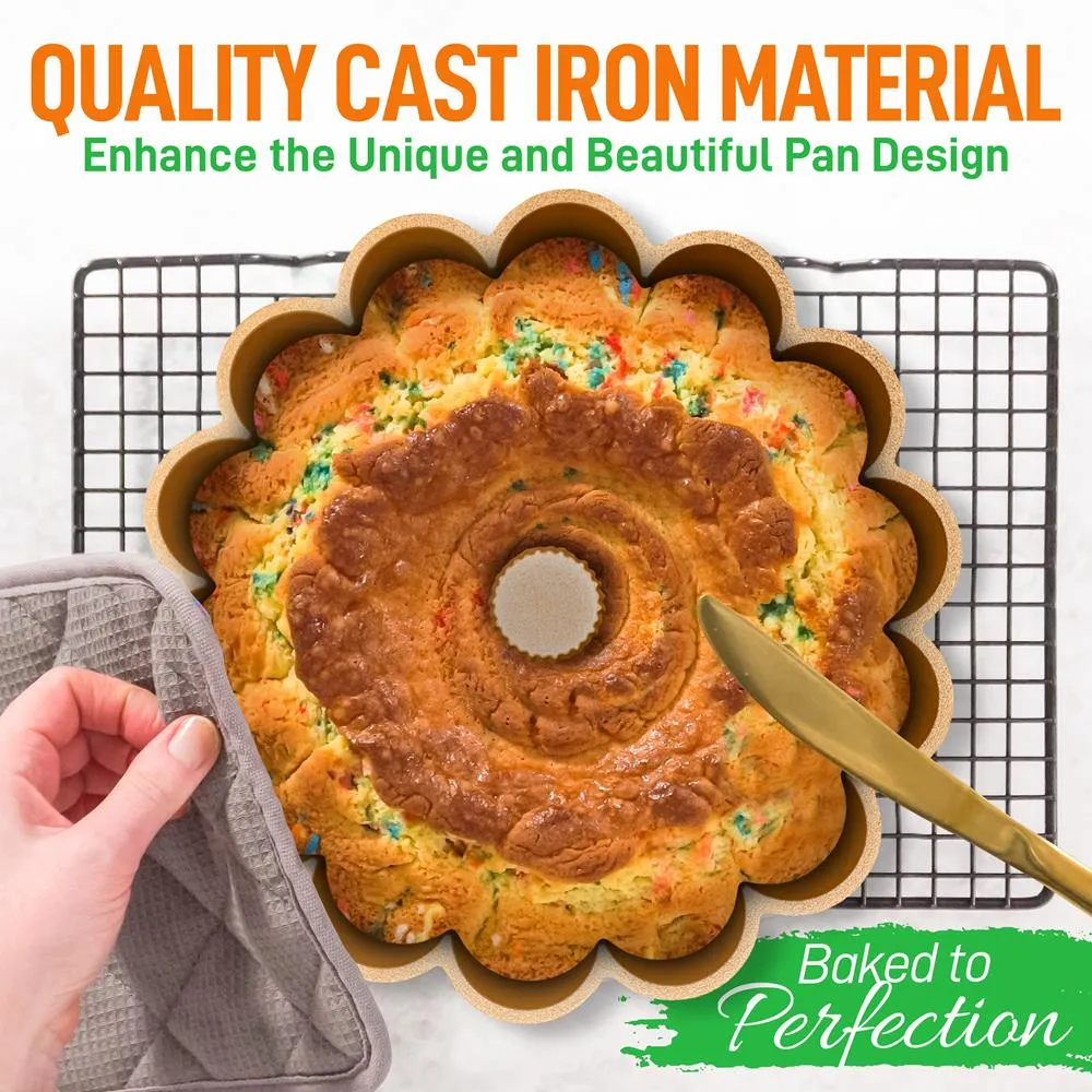 Nutrichef NCBUTP55 moule bundt 24 cm aluminium