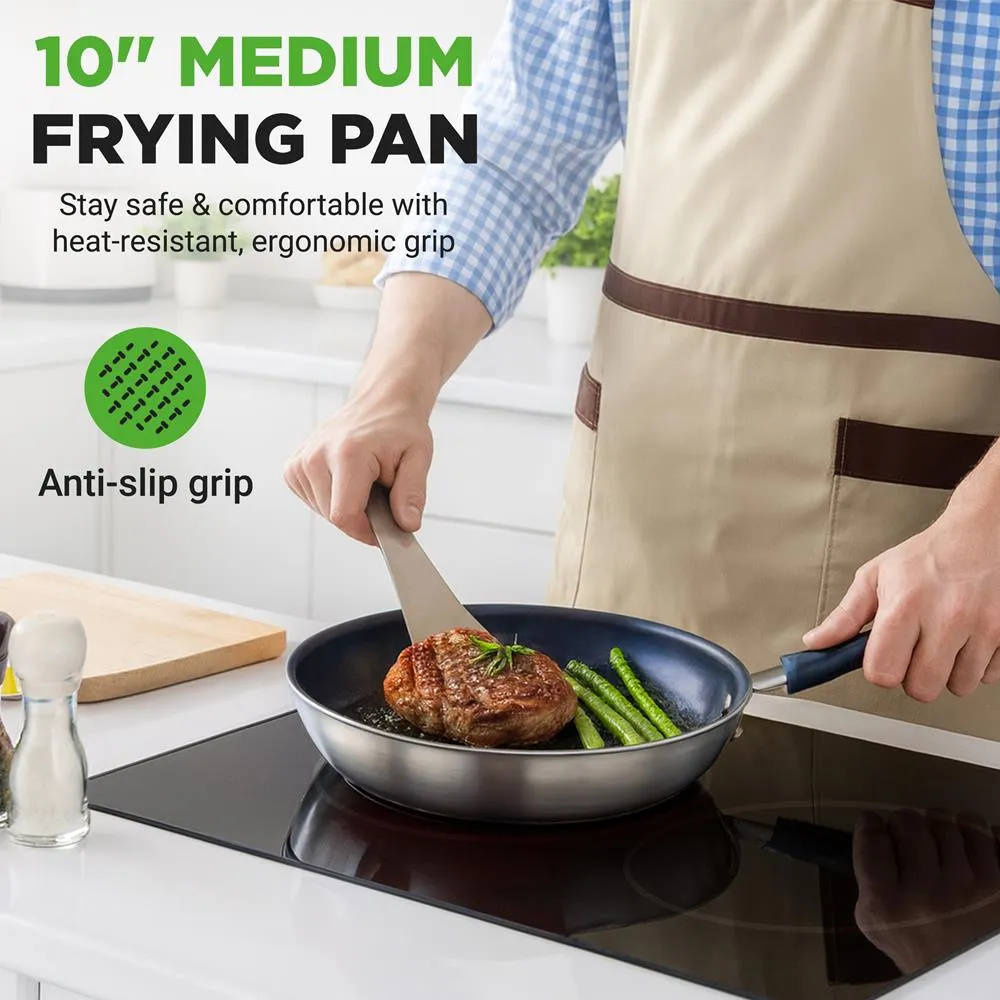 Nutrichef NCFRYP10 poêle 26 cm céramique manche bleu