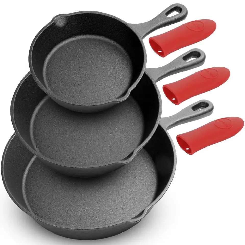 Nutrichef Lot 3 Poêles Fonte 20/25/30 cm