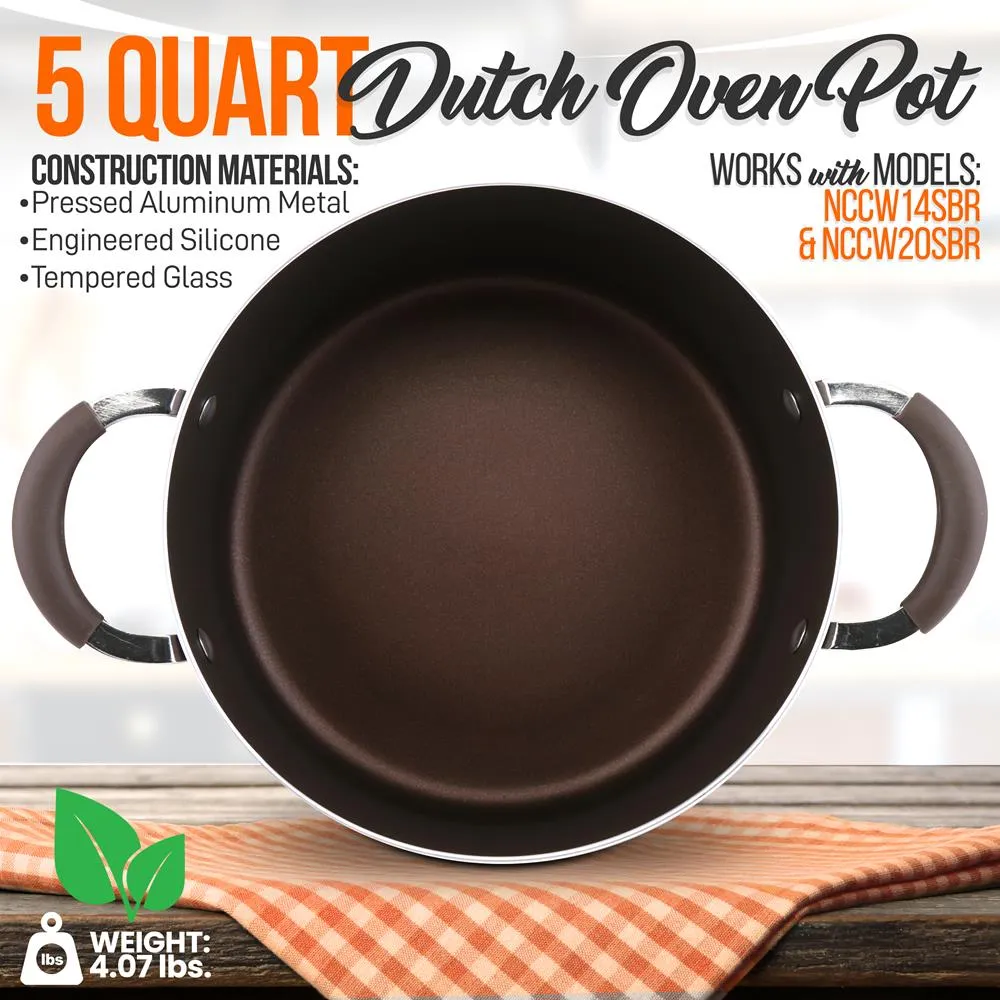 Nutrichef cocotte antiadhésive couvercle 4,7 L