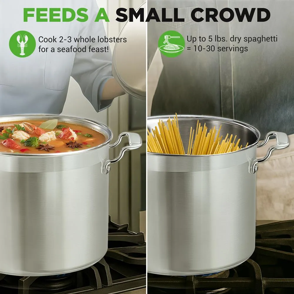 Nutrichef faitout inox 16 QT 15 L induction chaleur uniforme