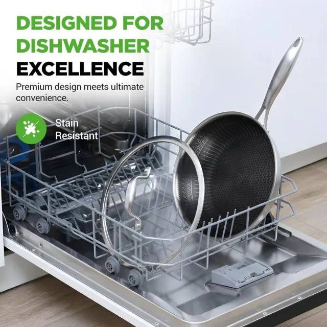 Nutrichef NC3PL10 poêle 25 cm inox avec couvercle