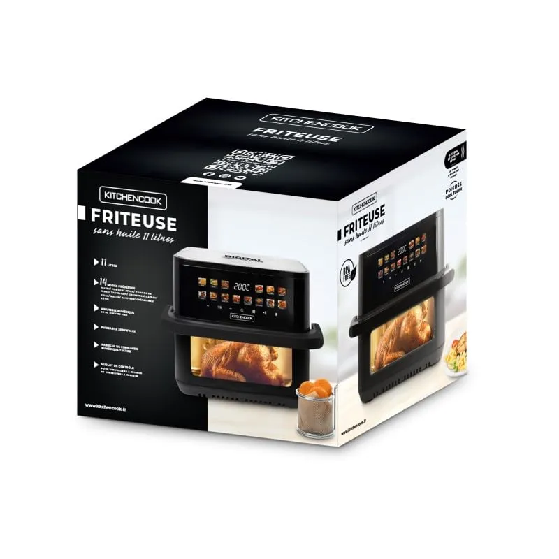 KITCHENCOOK Airmed 11W friteuse à air 11 L 14 programmes