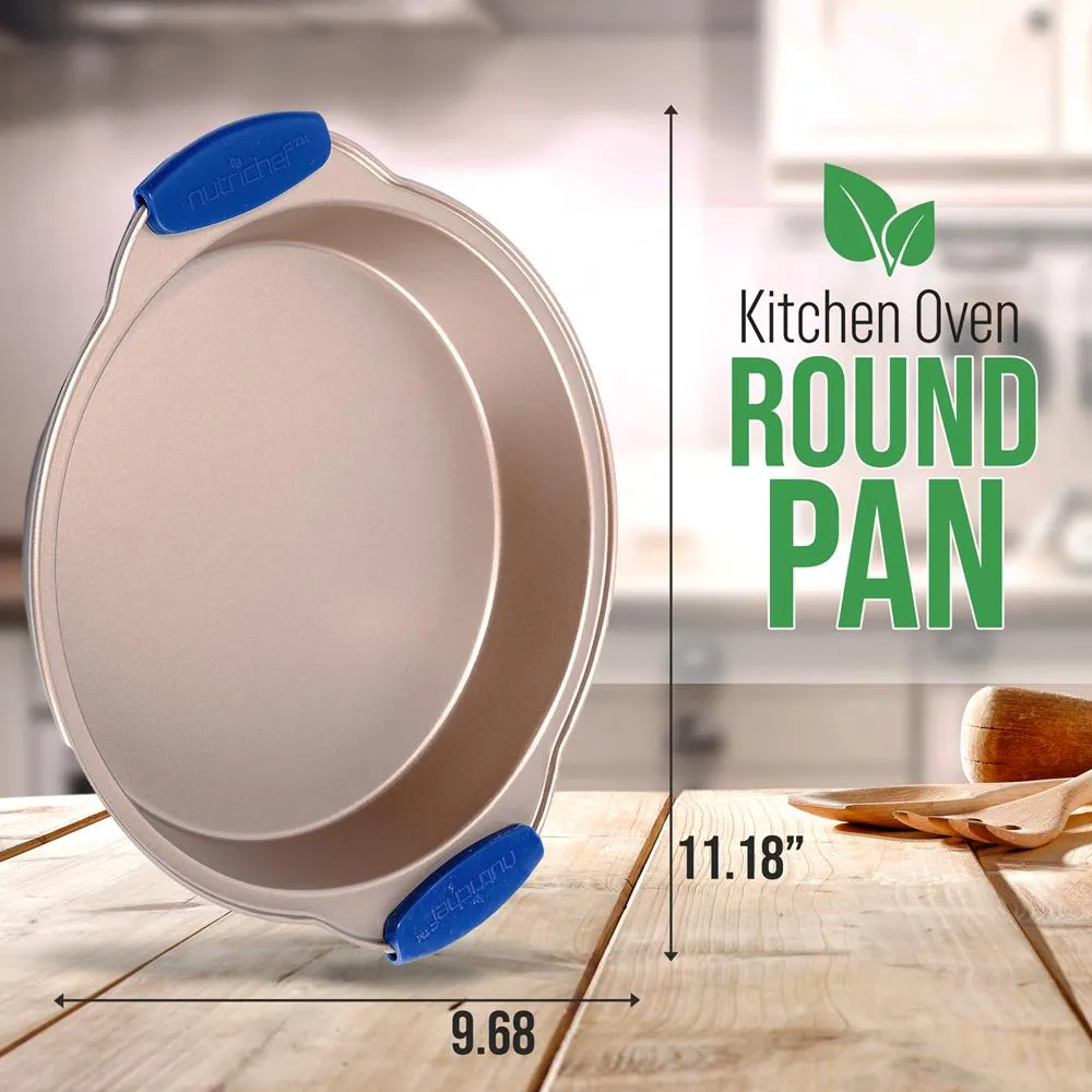 Nutrichef moule rond antiadhésif doré 28 cm