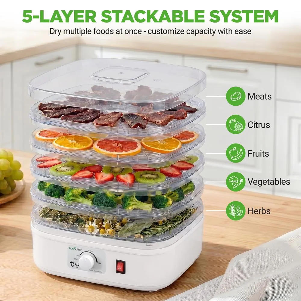 Nutrichef déshydrateur alimentaire électrique multi-plateaux