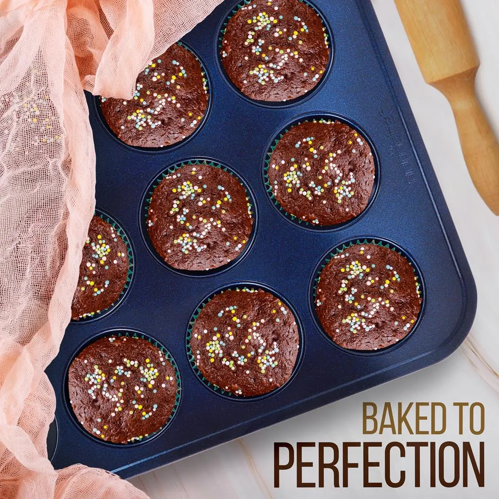 Nutrichef plaque moules muffins acier antiadhésive
