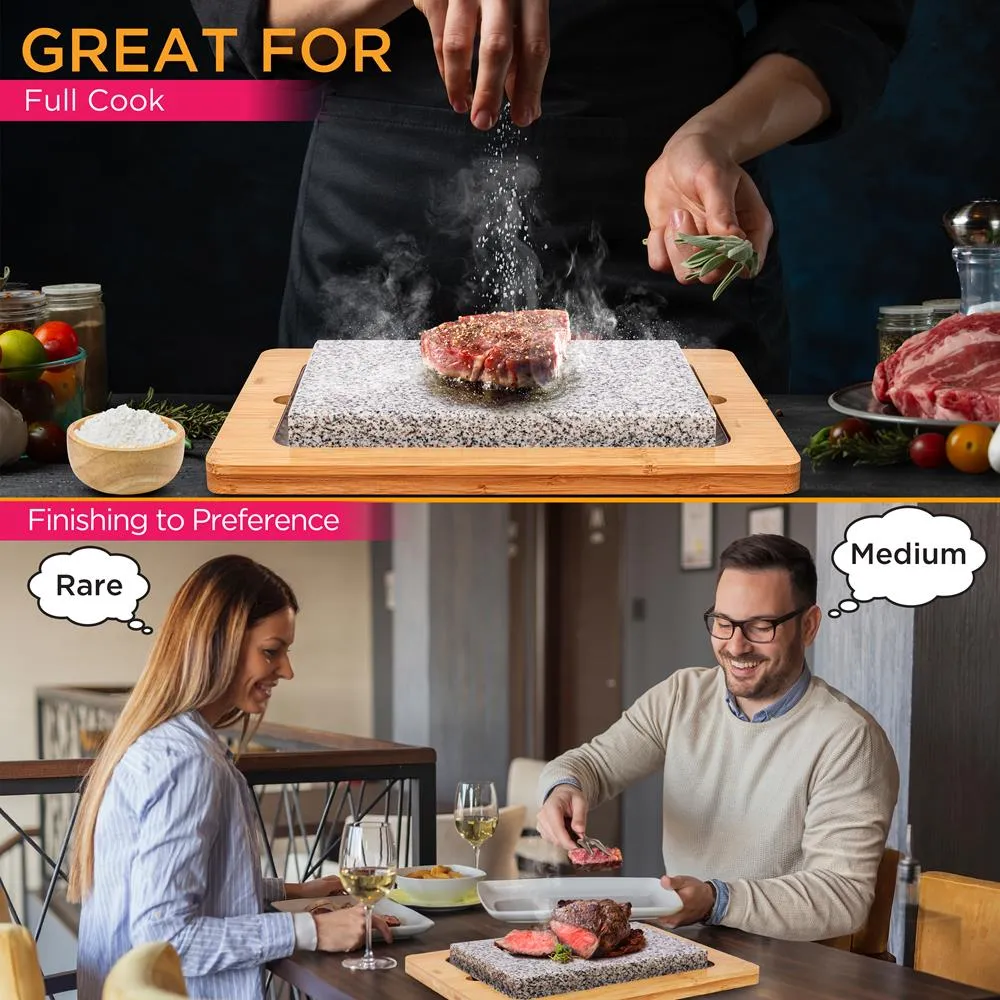 Nutrichef PKLVST552 grill pierre granit plancha bambou