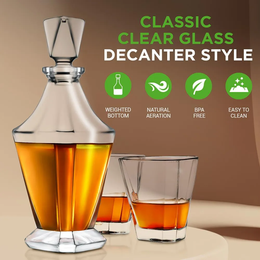 Nutrichef carafe whisky verre 850ml 4 verres