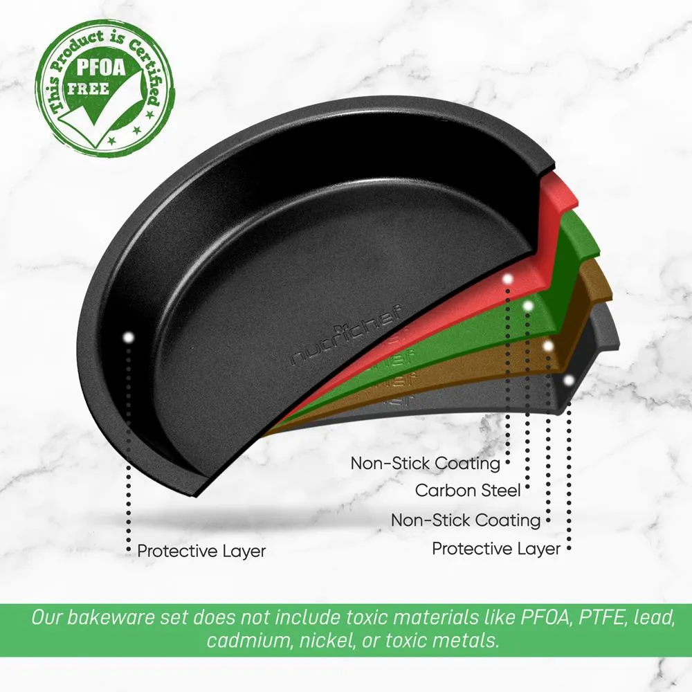 Nutrichef moule à gâteau rond antiadhésif 23 cm gris