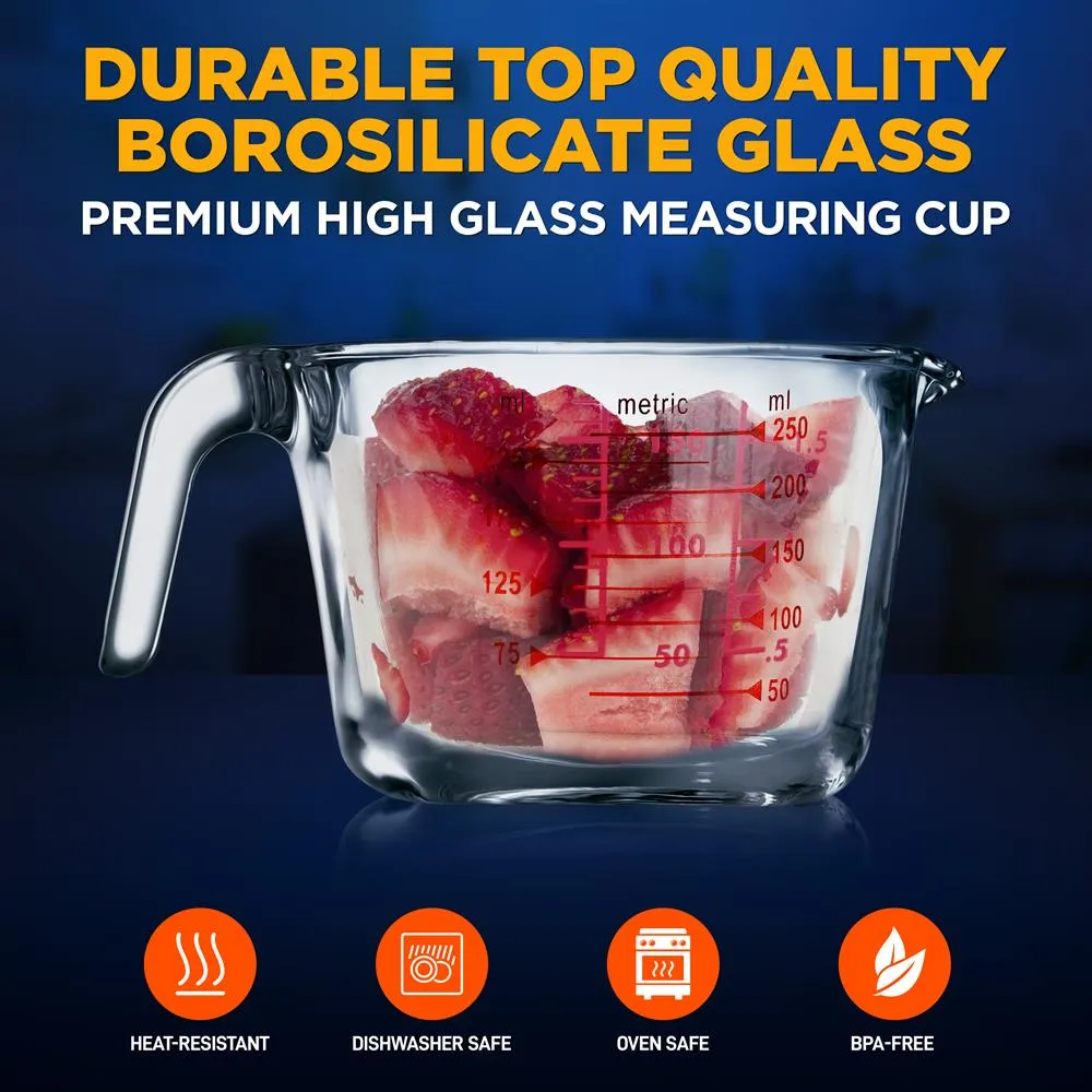 Nutrichef NCGLMES25 verre doseur 250 ml borosilicate