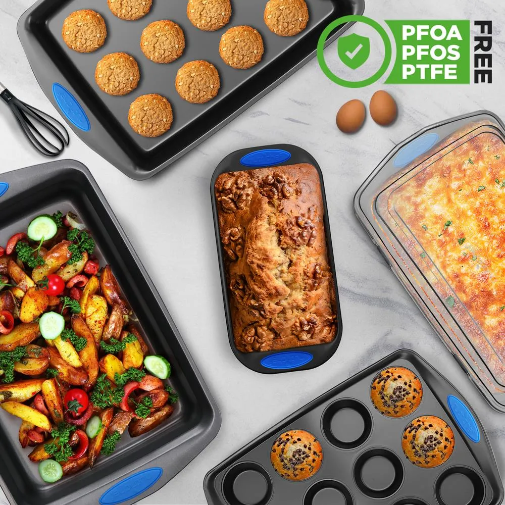 Nutrichef Set Pâtisserie 6 Pièces Acier Gris sans PTFE