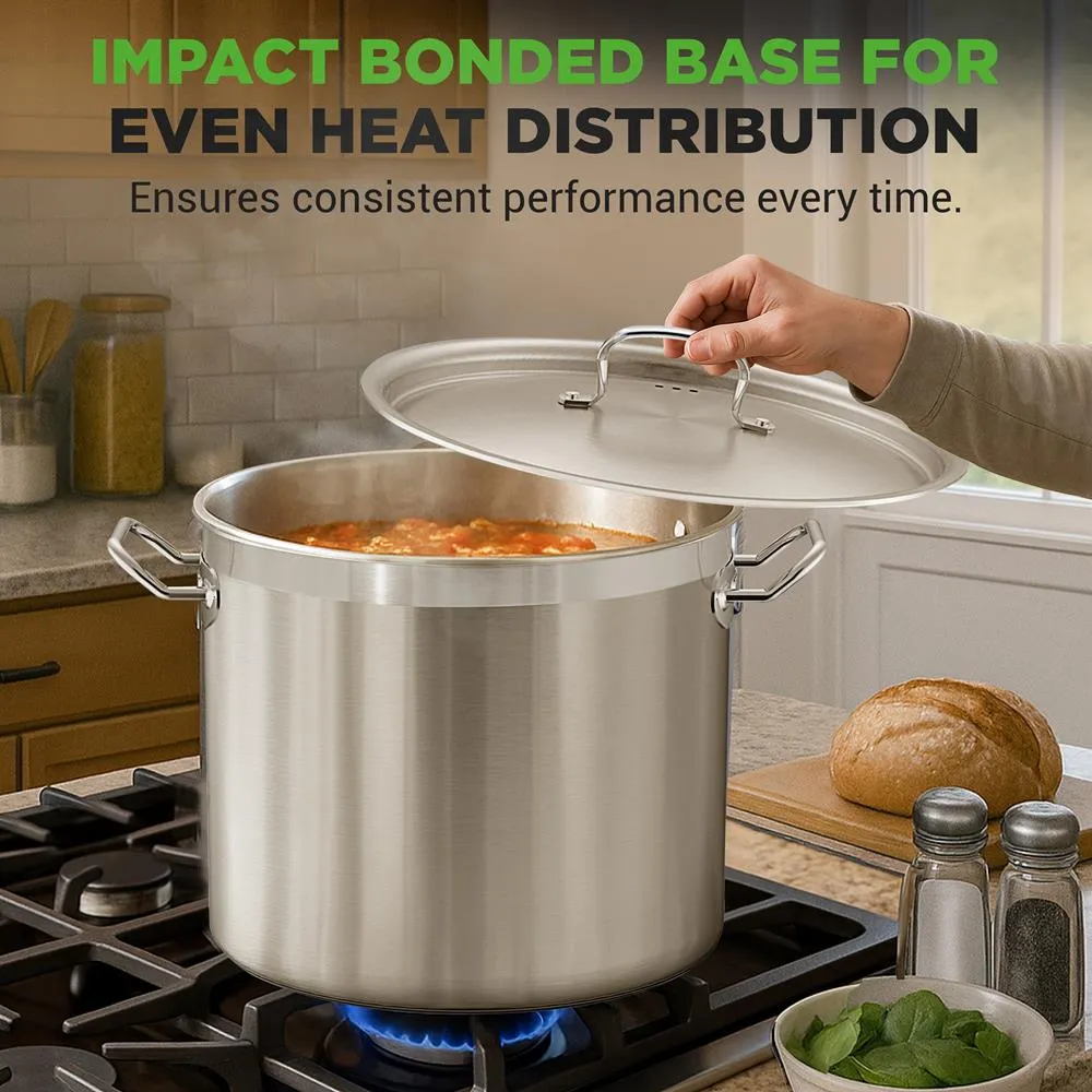 Nutrichef NCSPT30Q Faitout Inox 30 Qt Induction Grand