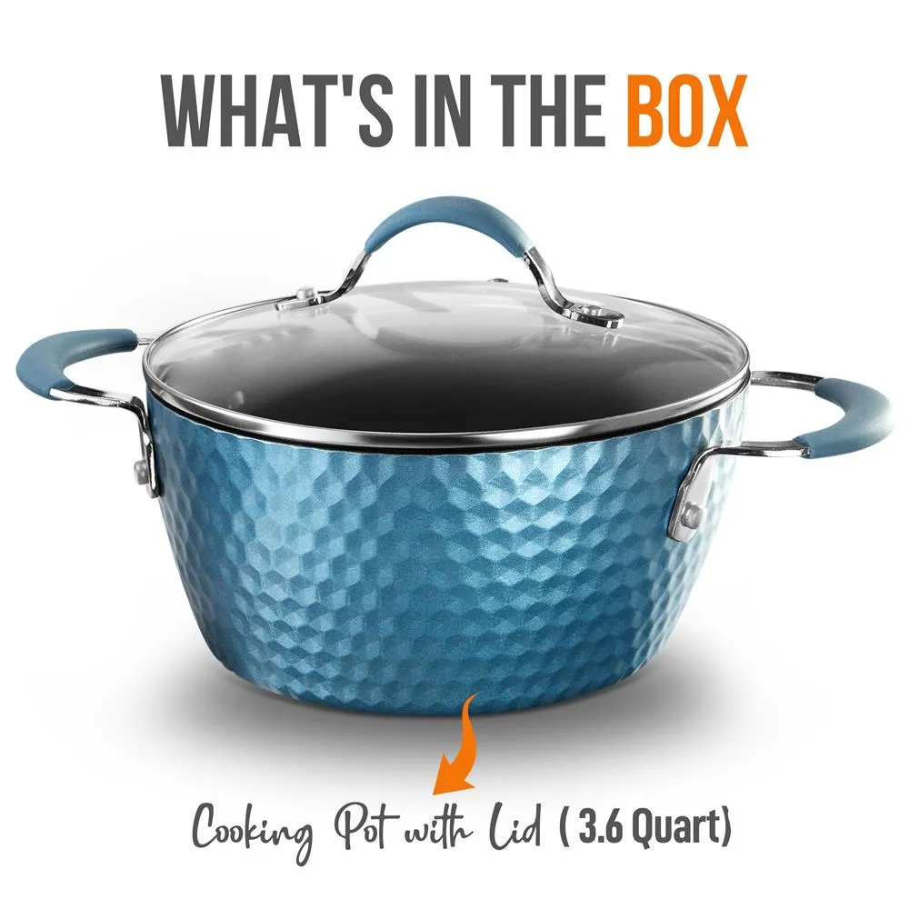 Nutrichef Cocotte Antiadhésive 3,6 Qt Motif Diamant
