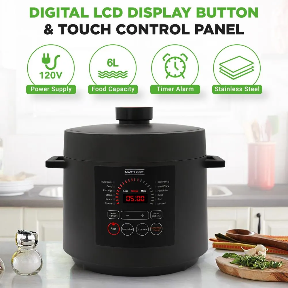 Nutrichef Autocuiseur Électrique 6 QT Inox 1000 W