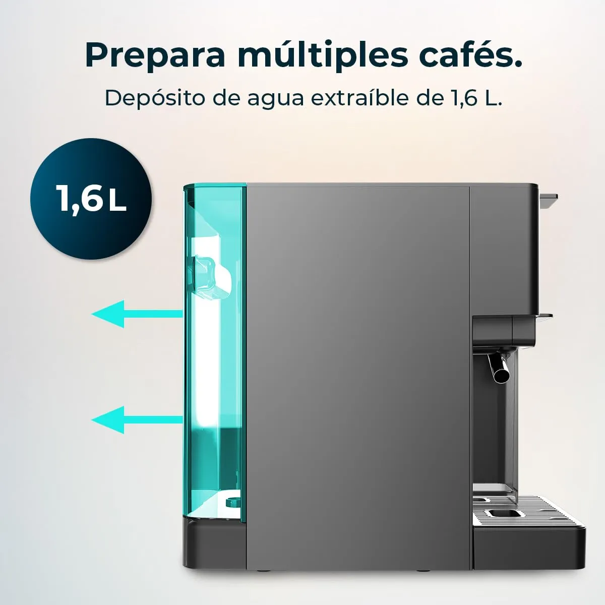 Cecotec FreeStyle Latte machine à café capsules noire 1,6 L