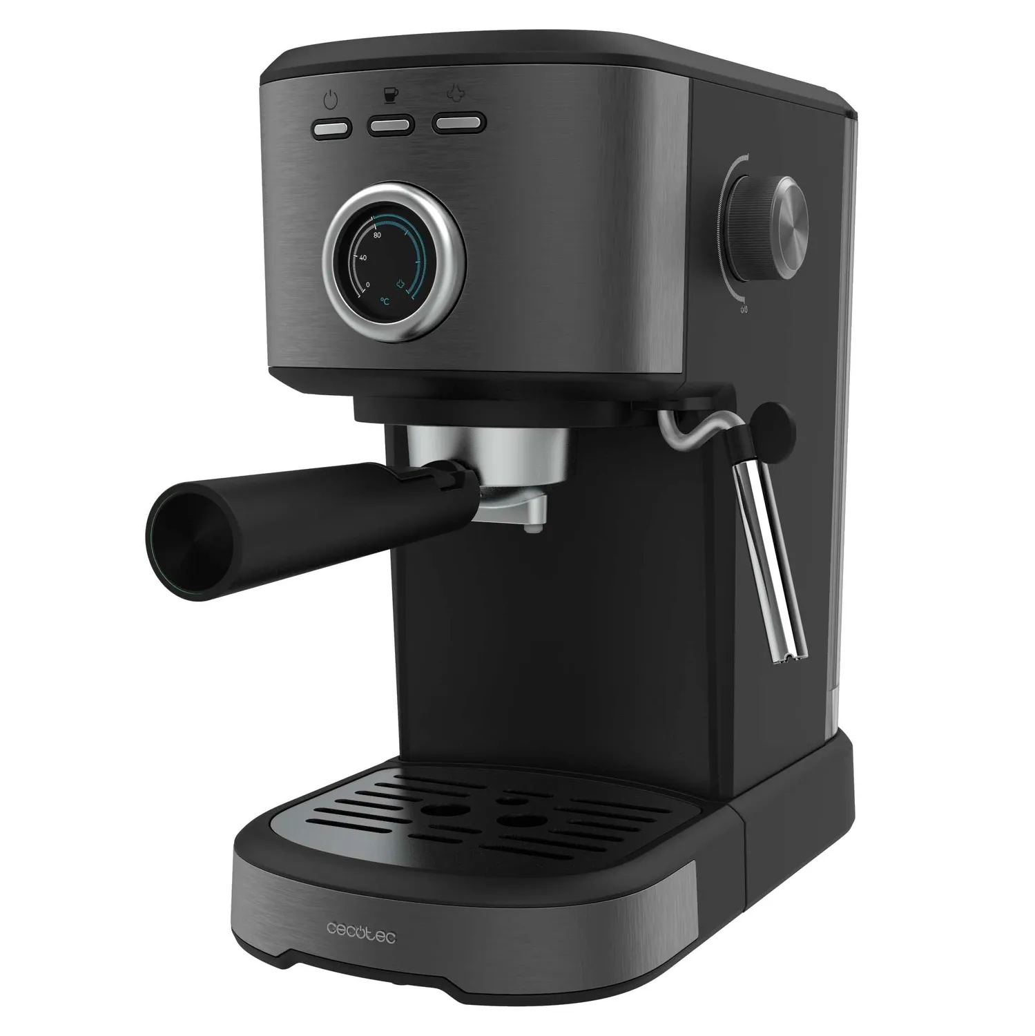 Cecotec Power Espresso 20 Pecan Steel machine expresso acier 20 bars