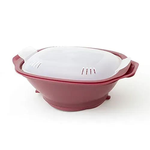 Kitchencook Cuisio Reverse Red plateau vapeur 2 plateaux sans BPA