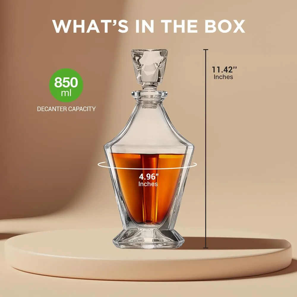 Nutrichef carafe à whisky cristal 850 ml classique