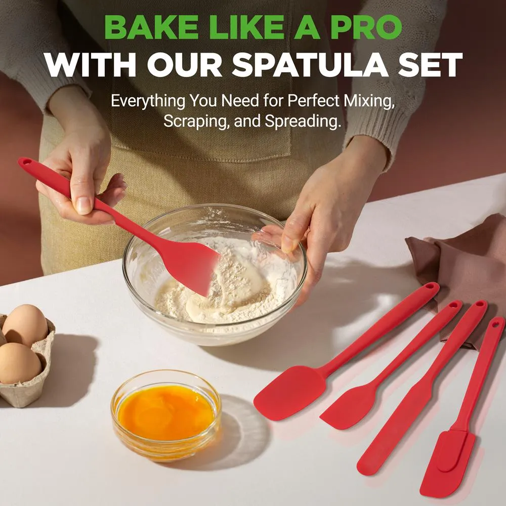 Nutrichef set pâtisserie silicone 23 pièces rouge