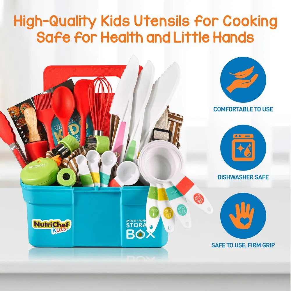 Nutrichef kit cuisine enfant nylon tablier recettes 4 ans
