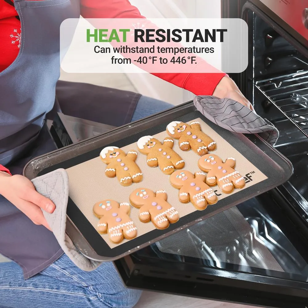 Nutrichef tapis cuisson silicone x2 antiadhésif
