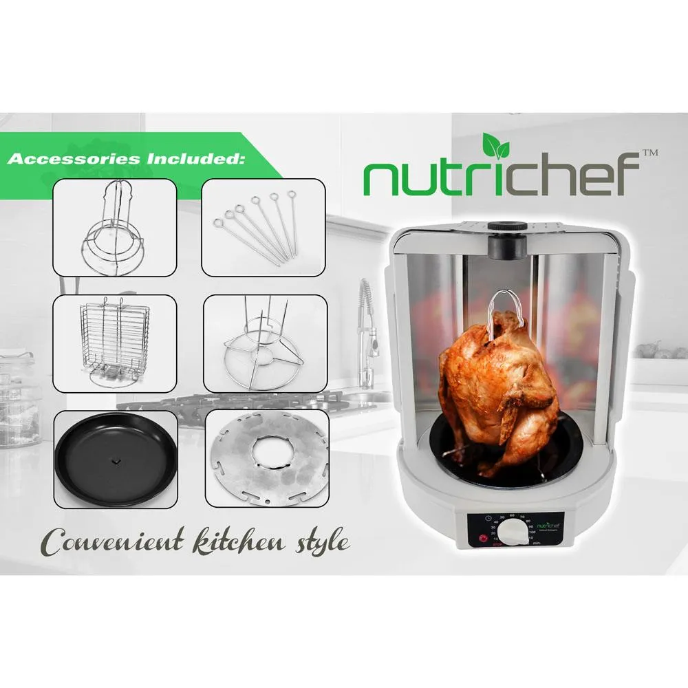 Nutrichef four rôtissoire verticale blanc double chauffage