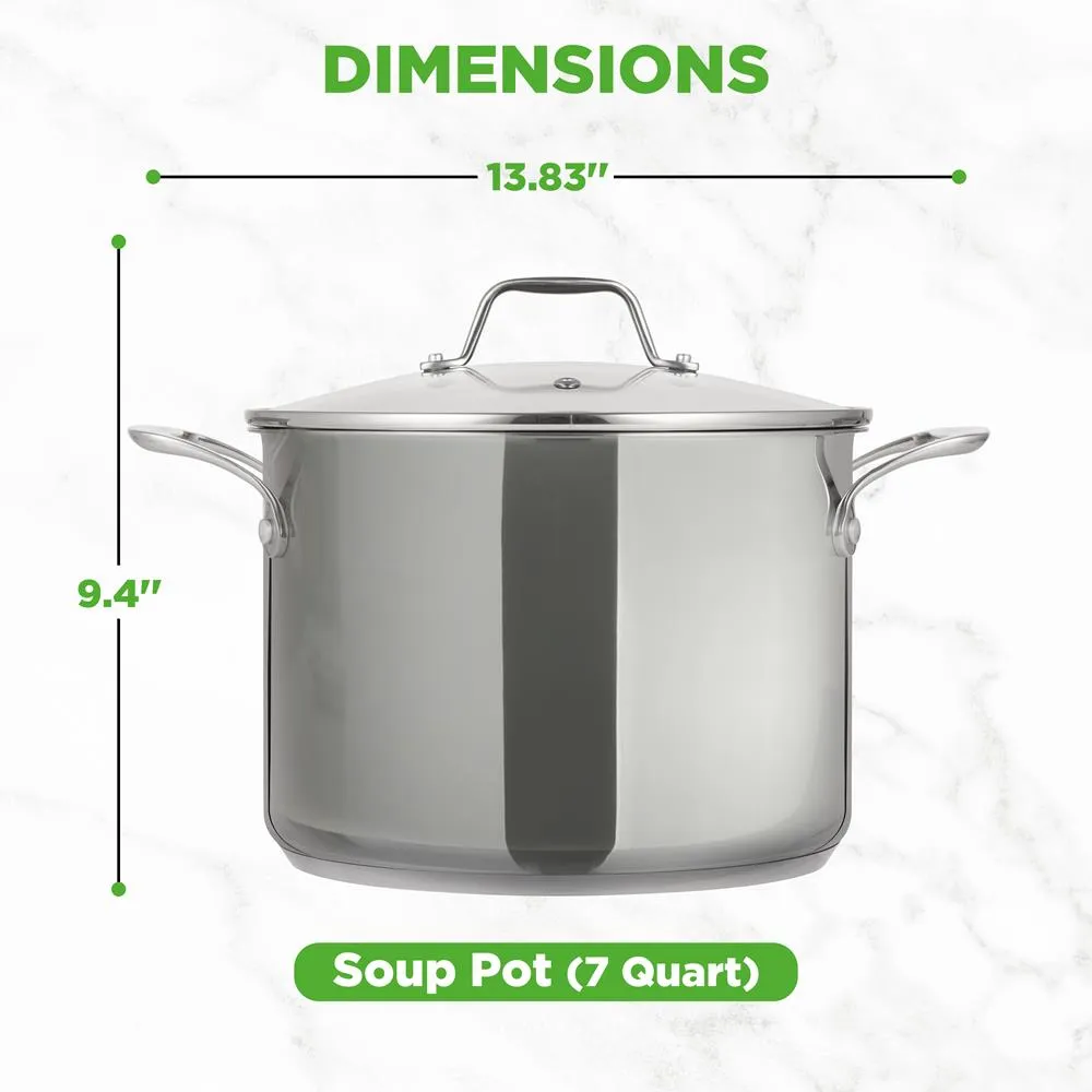 Nutrichef NCSP8 faitout inox 8 L couvercle verre