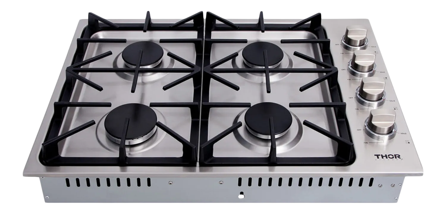 Thor Table Gaz 30 Pouces 4 Feux Inox Neuve Encastrable Pro
