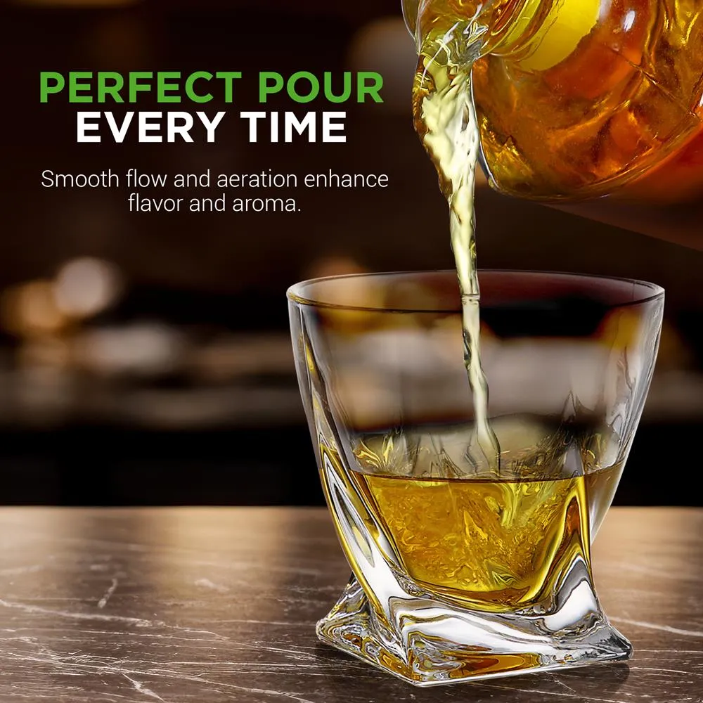 Nutrichef NCGD4C981 carafe à whisky cristal 750 ml + 4 verres