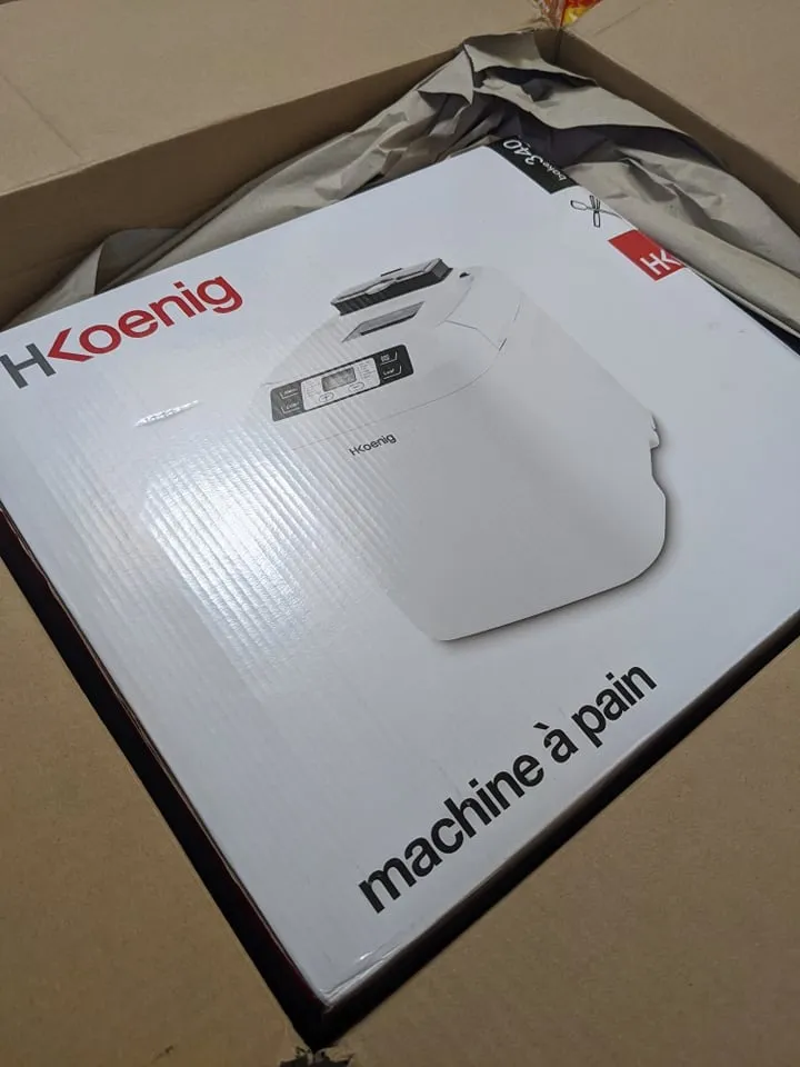 H.Koenig BAKE340 machine à pain 800g distributeur céréales