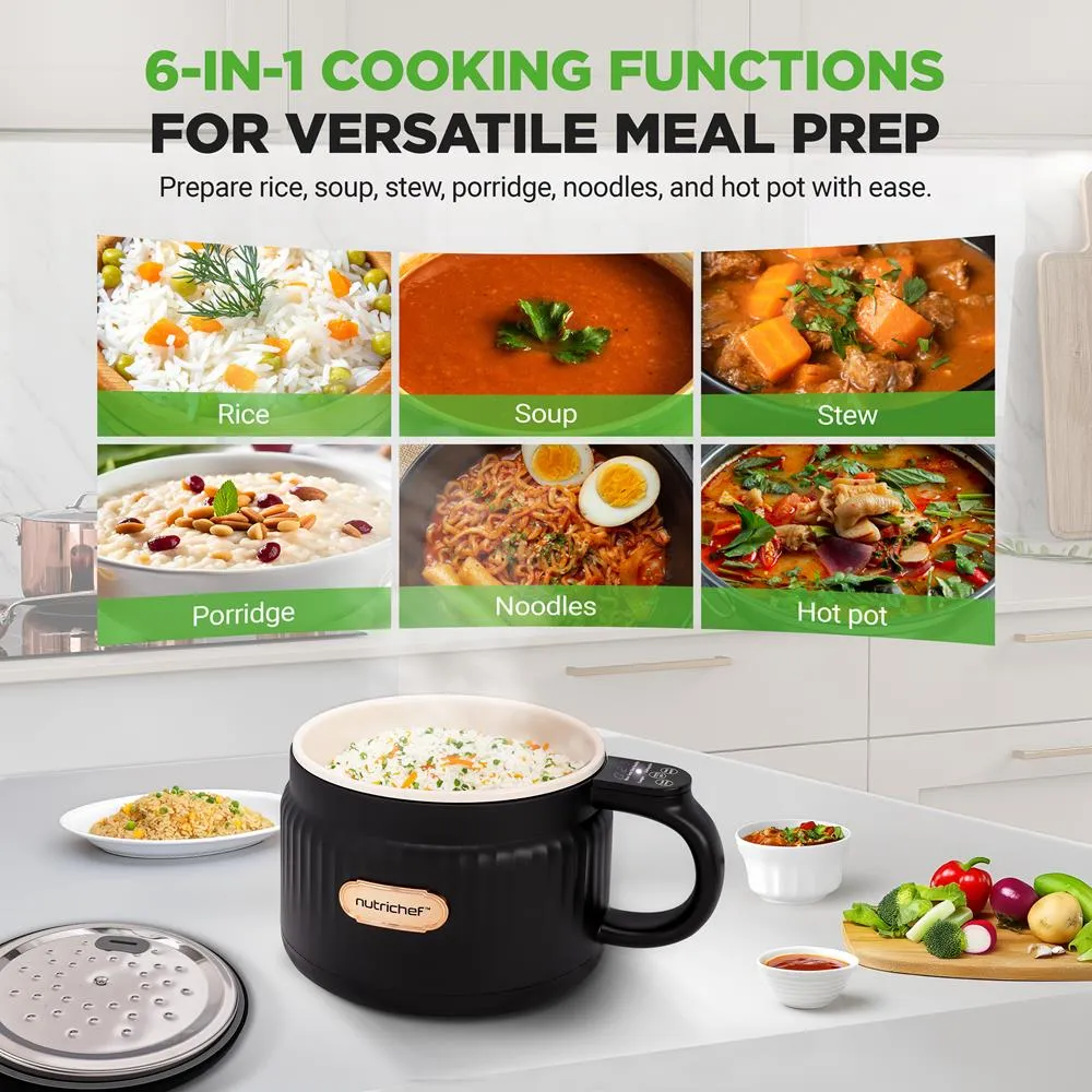 Nutrichef cuiseur à riz électrique céramique 1,6 L 6 modes