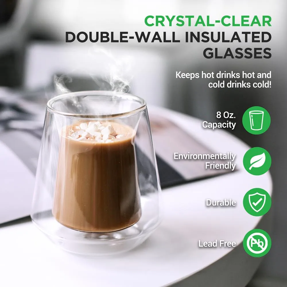 Nutrichef verres double paroi 240 ml lot 2