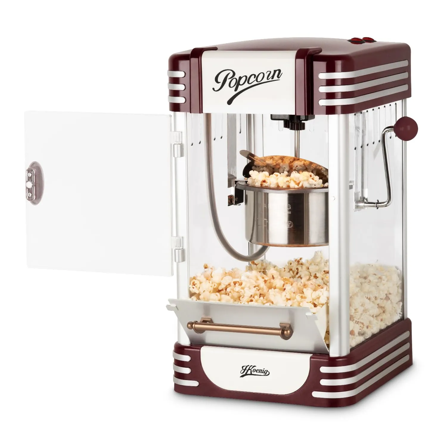 H.Koenig POP330 machine à pop-corn rétro 50 g