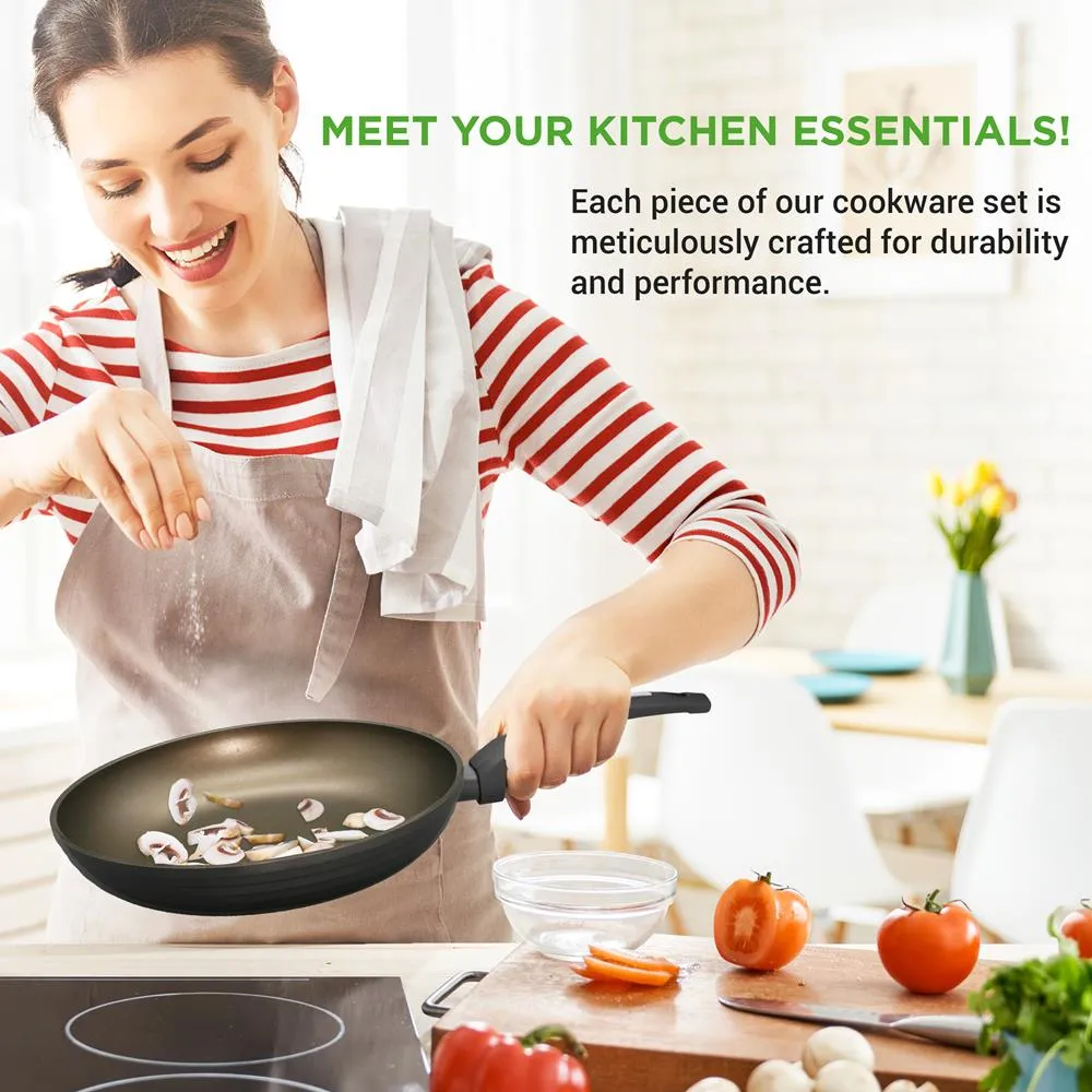 Nutrichef batterie cuisine 12 pièces ridge-line induction