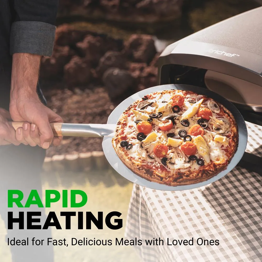 Nutrichef four à pizza extérieur gaz 12 pouces rotatif