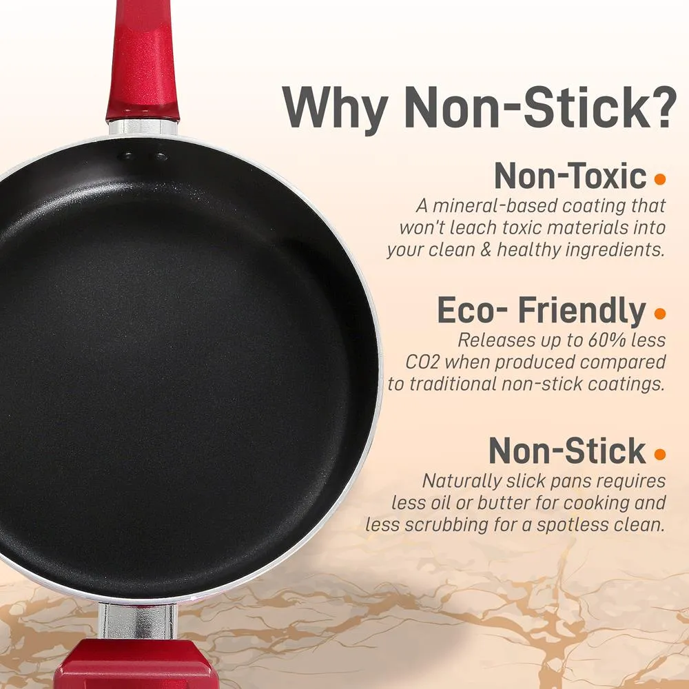 Nutrichef Sautepan Pot 3 Qt sauteuse antiadhésive