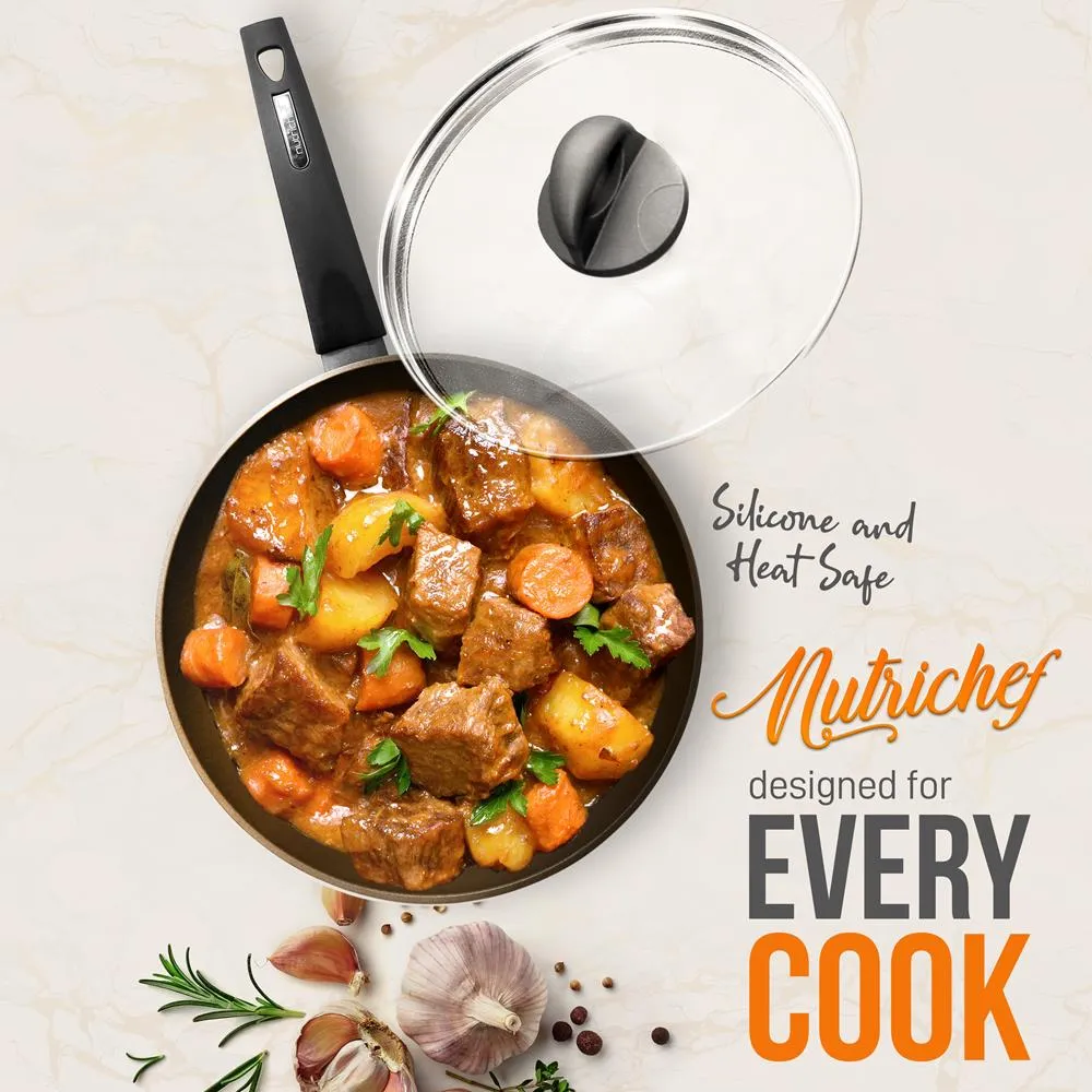Nutrichef Poêle 20 cm Antiadhésive Striée Induction