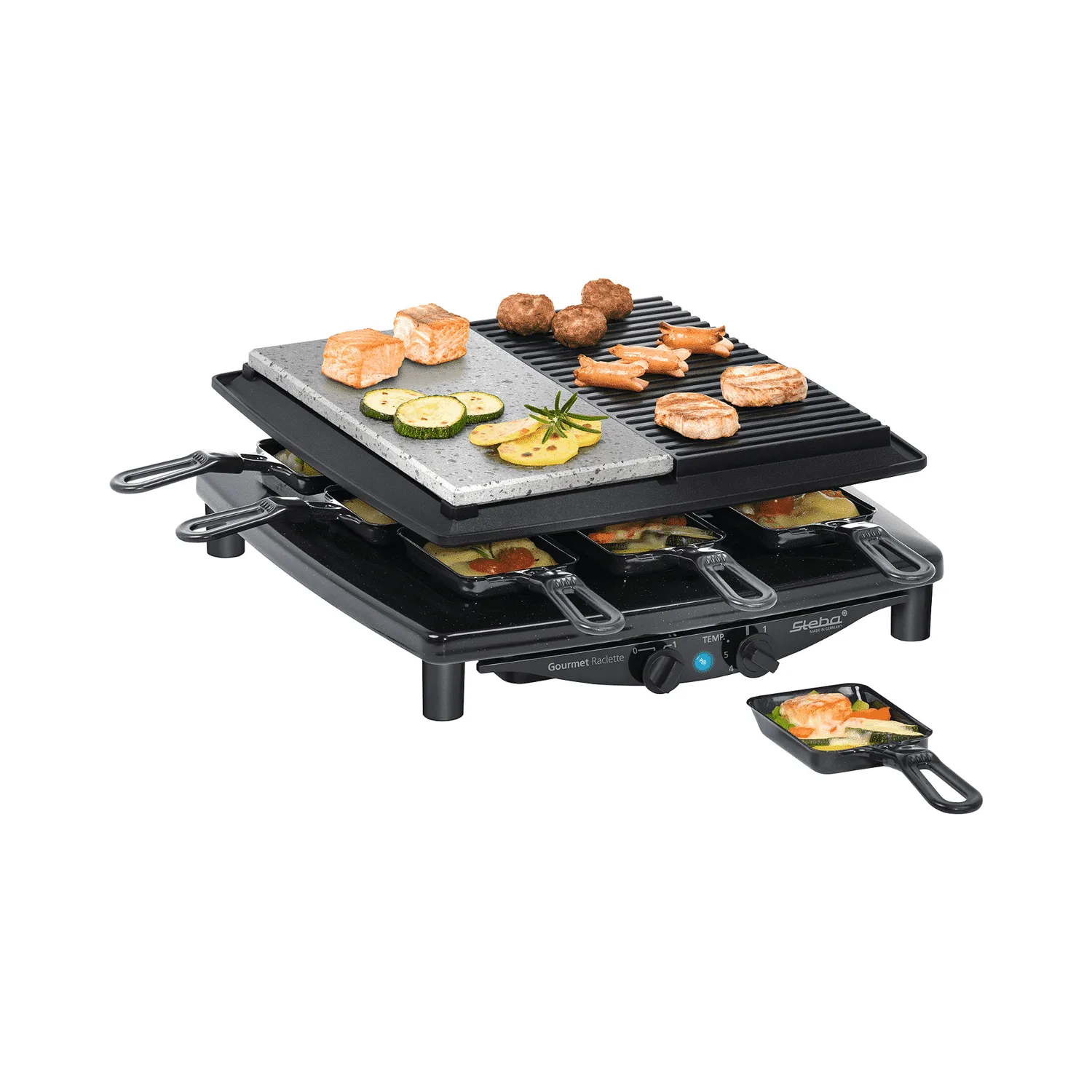 Steba RC 4 Plus appareil à raclette grill pierre 8 personnes