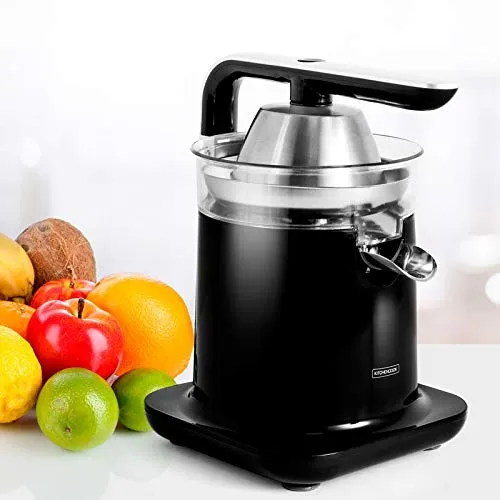 KITCHENCOOK PressJuice Presse-Agrumes Noir 200 W Double Cône