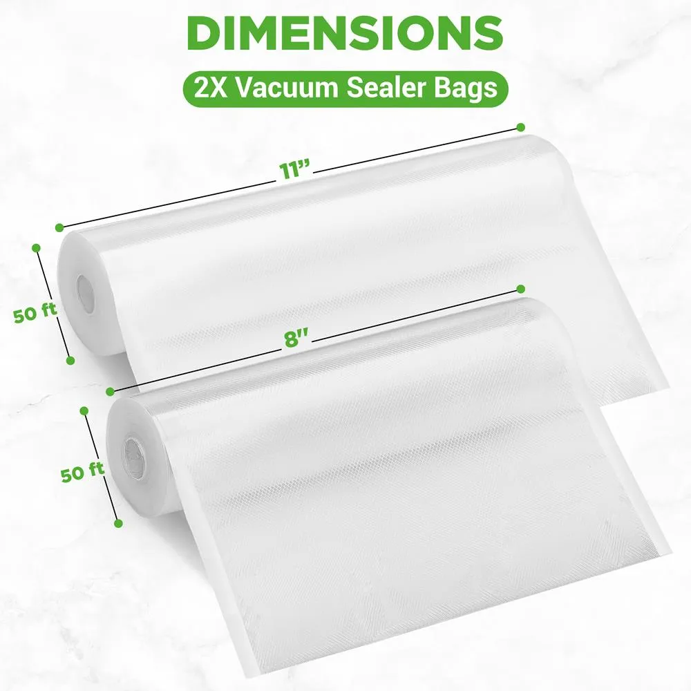 Nutrichef rouleaux sachets mise sous vide 2x15 m réutilisables