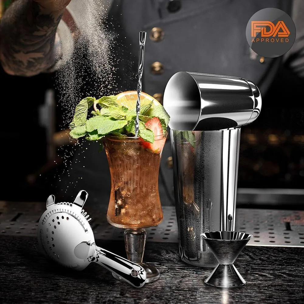 Nutrichef set shaker cocktail inox 15 pièces