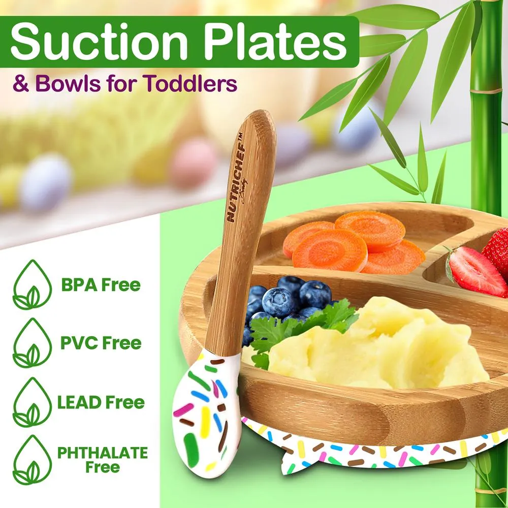 Nutrichef set vaisselle bébé bambou ventouse