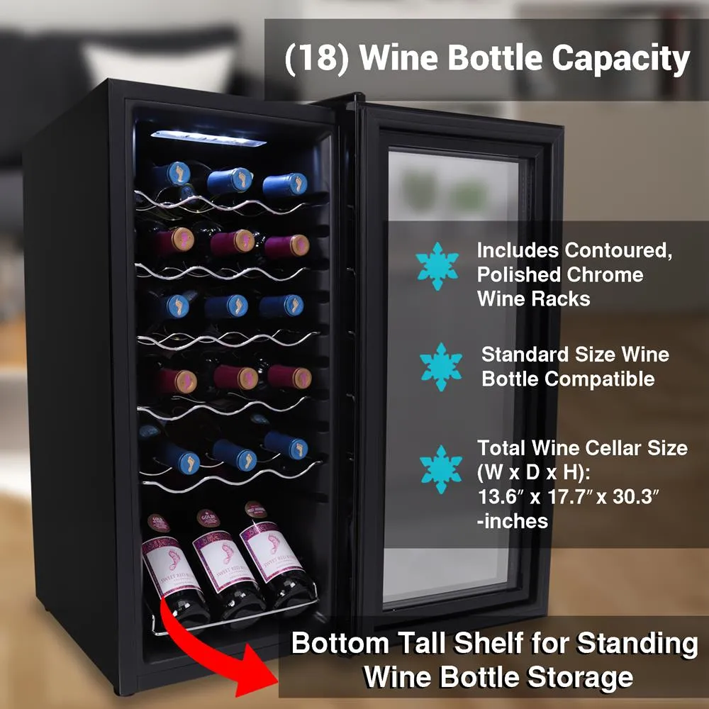 Nutrichef Cave à Vin 18 Bouteilles Porte Verre