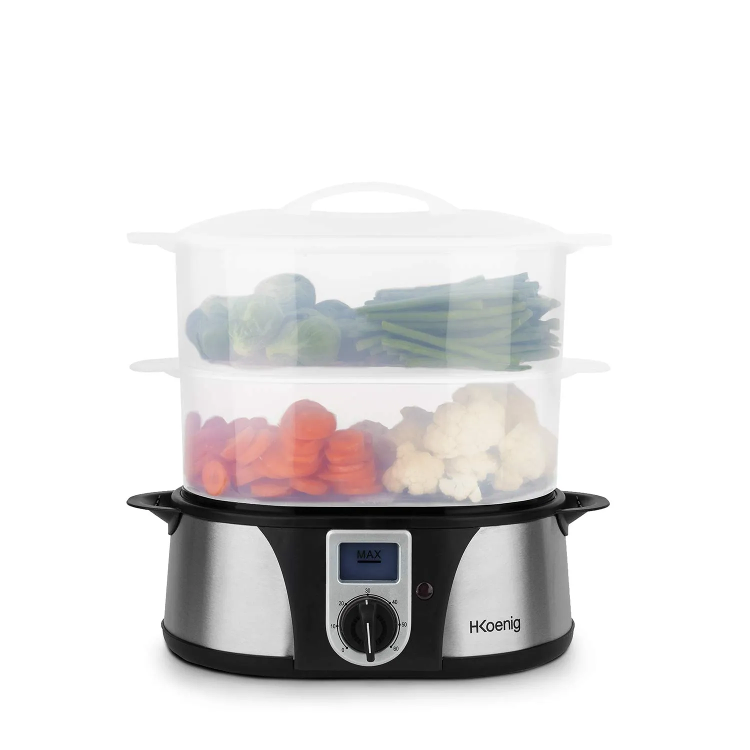 H.Koenig VAP12 cuiseur vapeur 12 L 3 paniers programmable