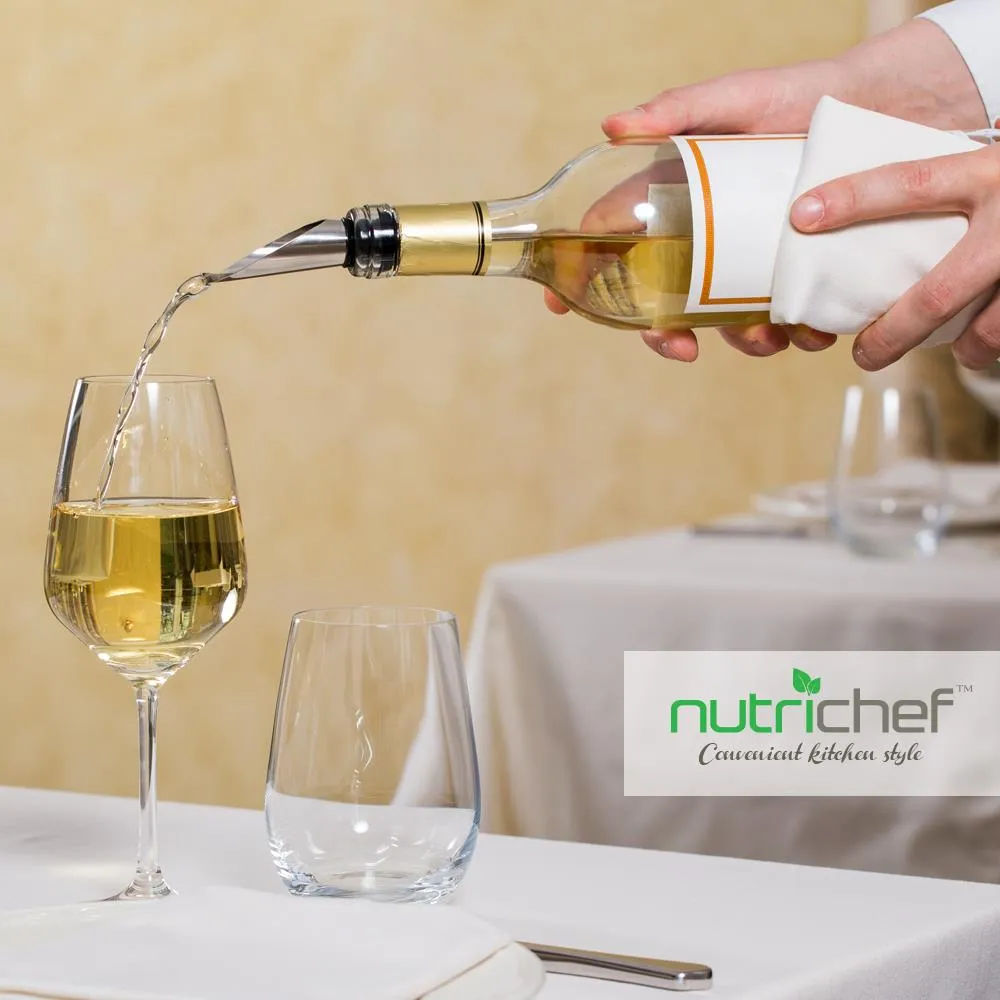 Nutrichef tige rafraîchissante vin inox avec verseur
